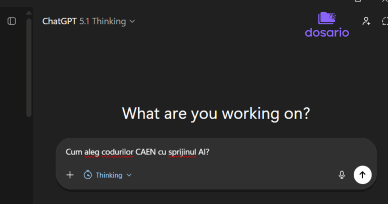 Alegerea codurilor CAEN cu sprijinul AI. Metodă rapidă, testată.